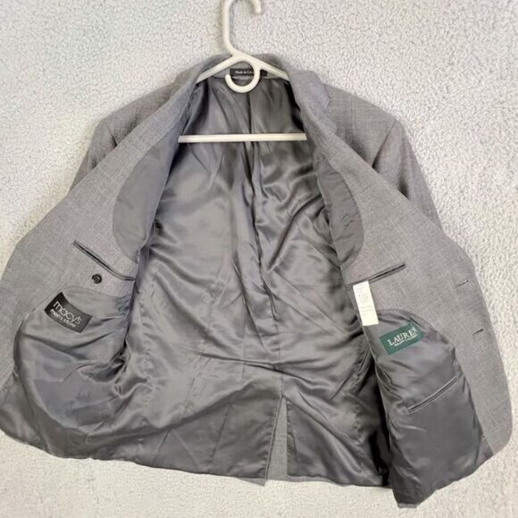 LAUREN RALPH LAUREN MENS GRAY BLEND BLAZER SIZE 40S - Picture 3 of 8